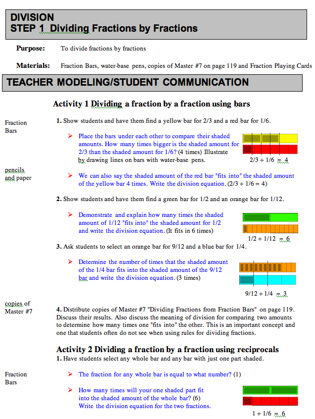 visual fraction division