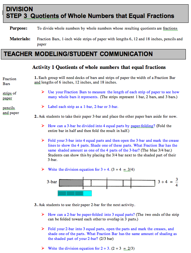 quotients of whole numbers